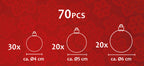 CHRISTMAS GIFTS KERSTBALLEN SET 70 STUKS ZILVER MET OPBERGBOX - Tuincentrum Lopik