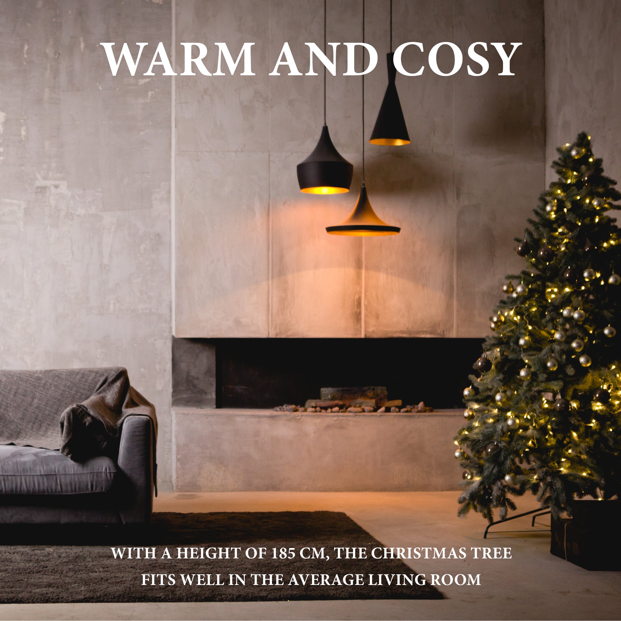 GRUNDIG KUNSTKERSTBOOM MET LED VERLICHTING 185CM 140 LEDS GROEN - Tuincentrum Lopik