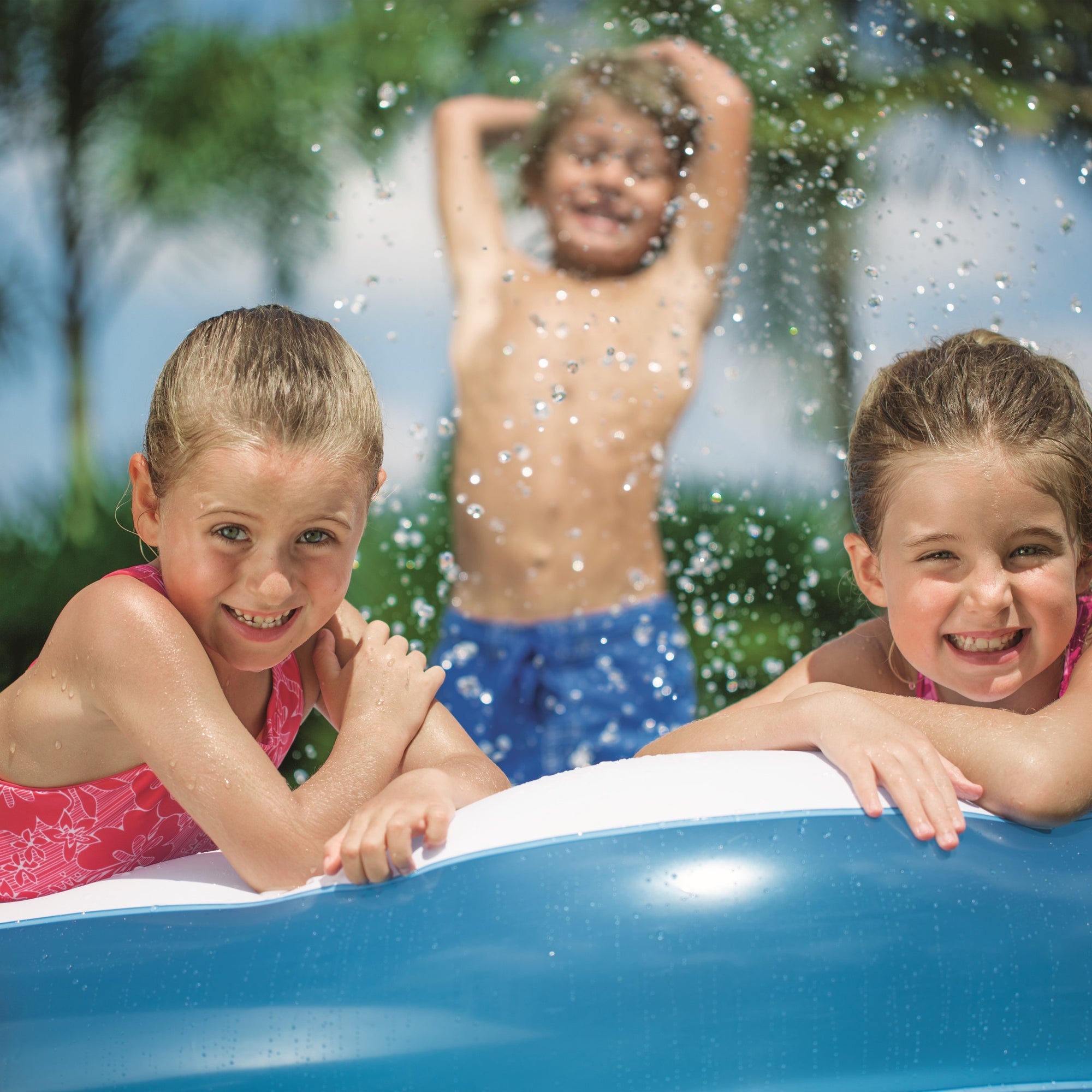 BESTWAY POOL 305X183X46CM 2RING FAMILY - OPBLAASBAAR ZWEMBAD - Tuincentrum Lopik