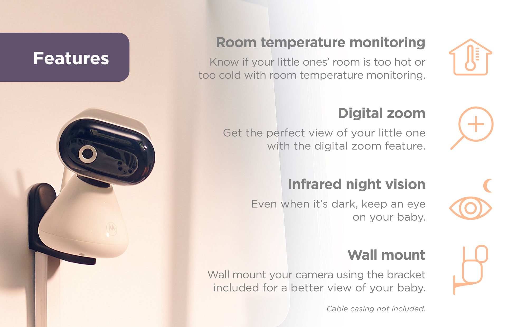 MOTOROLA VIDEO BABYFOON PIP1500 230V - Tuincentrum Lopik