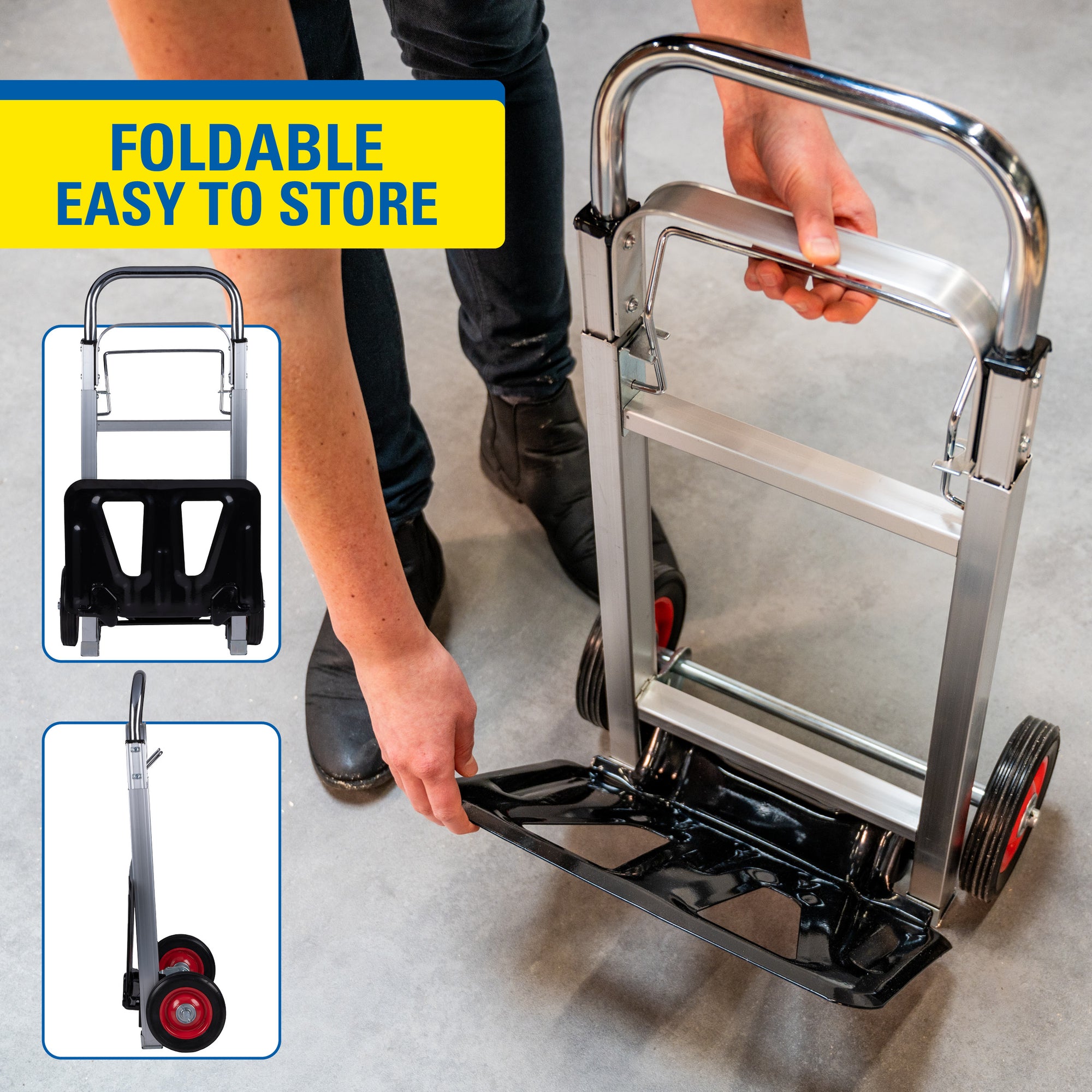 KINZO HAND TRUCK FOLDABLE ALU 90KG - Tuincentrum Lopik
