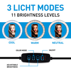 GRUNDIG SELFIE RINGLAMP OP STATIEF 25CM 120 LED - Tuincentrum Lopik