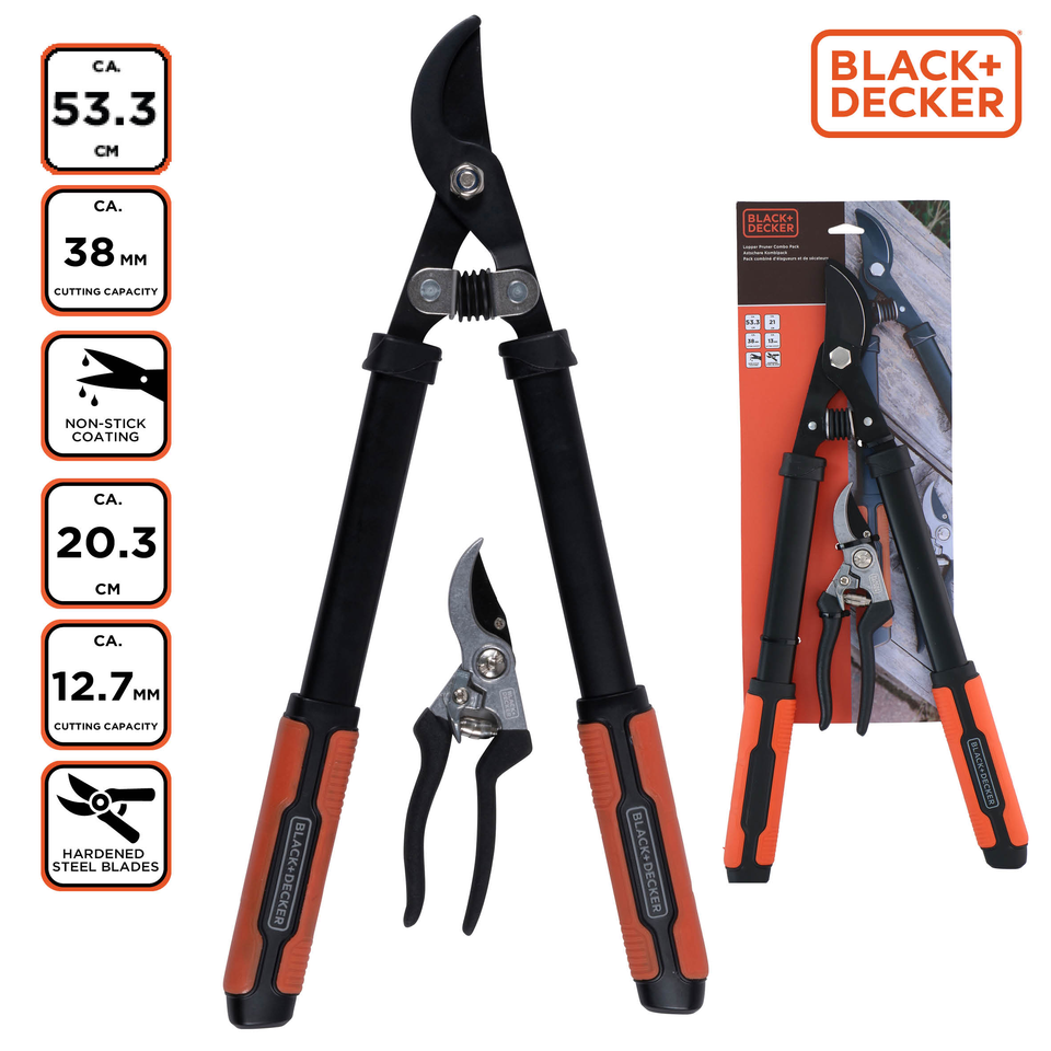 BLACK+DECKER SNOEIGEREEDSCHAP SET 2-DELIG BYPASS TAKKENSCHAAR + SNOEISCHAAR - Tuincentrum Lopik