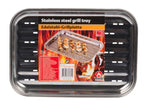 BBQ COLLECTION GRILLPAN ROESTVRIJ STAAL 34,5X24,5X2,7CM - Tuincentrum Lopik
