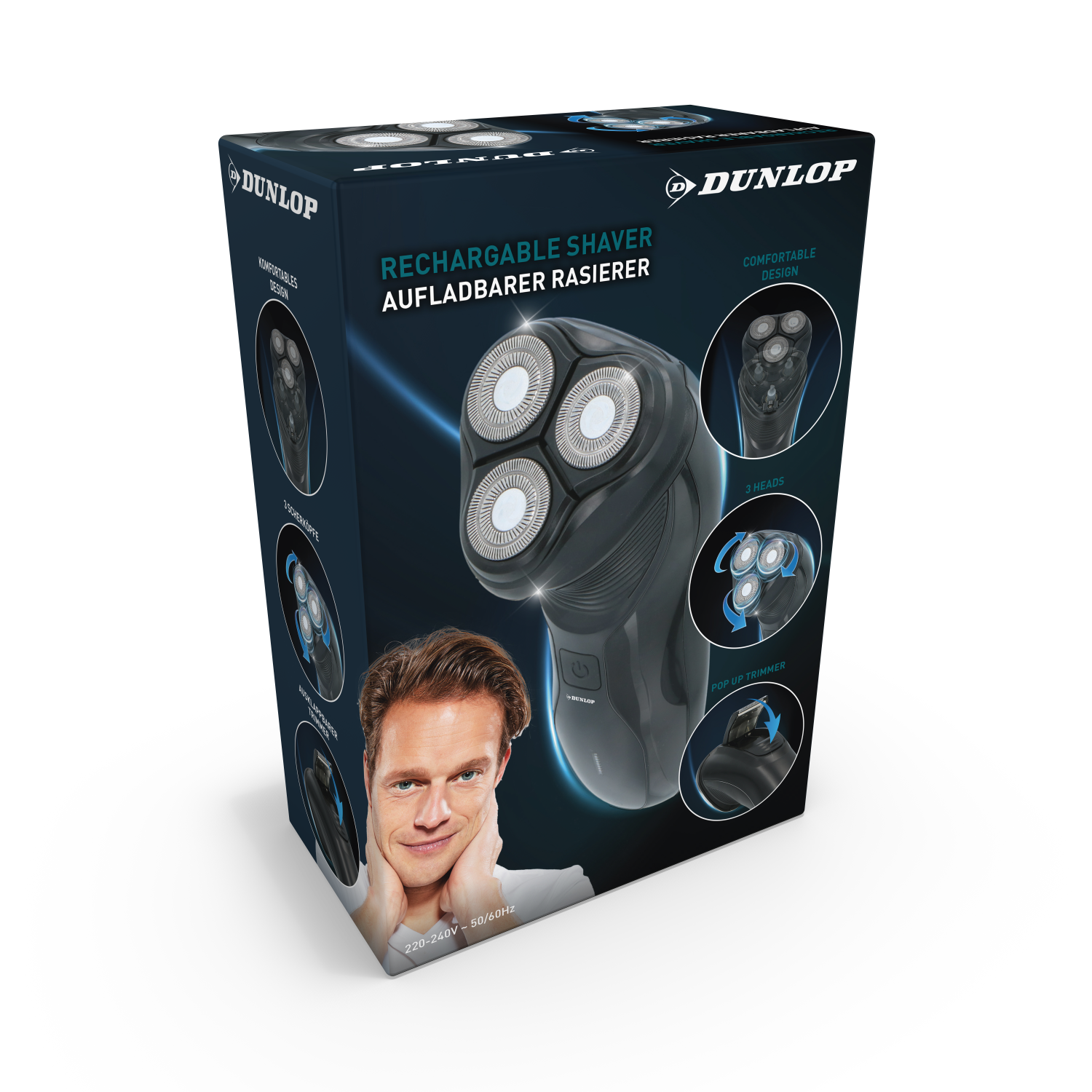 DUNLOP SCHEERAPPARAAT 3 KOPPEN OPLAADBAAR - Tuincentrum Lopik