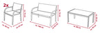 LIFETIME GARDEN PARIJS LOUNGESET ROTAN GRIJS 4-DELIG - Tuincentrum Lopik