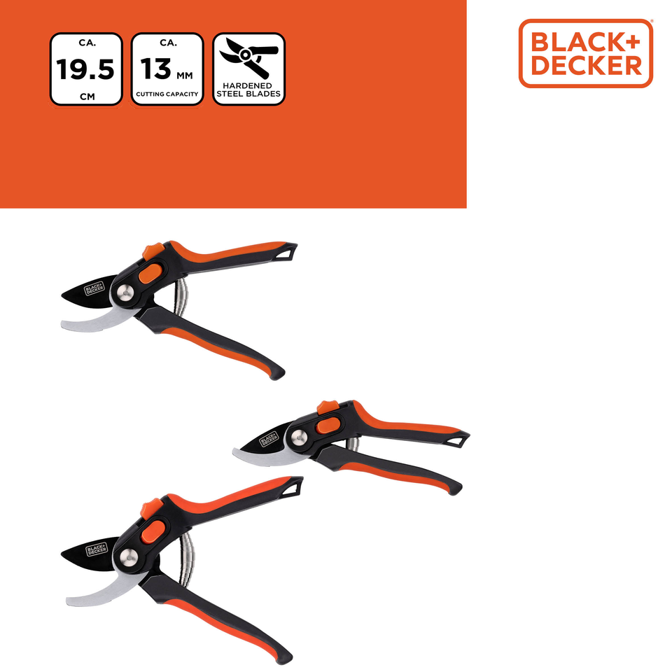 BLACK+DECKER BYPASS PRUNER 20,3CM - Tuincentrum Lopik