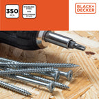 BLACK+DECKER SPAANPLAATSCHROEVEN SET RVS 350 STUKS - Tuincentrum Lopik