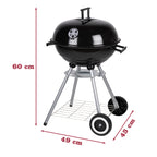 LONE STAR BARBECUE ROND Ø46CM MET DEKSEL ROESTVRIJ STAAL - Tuincentrum Lopik