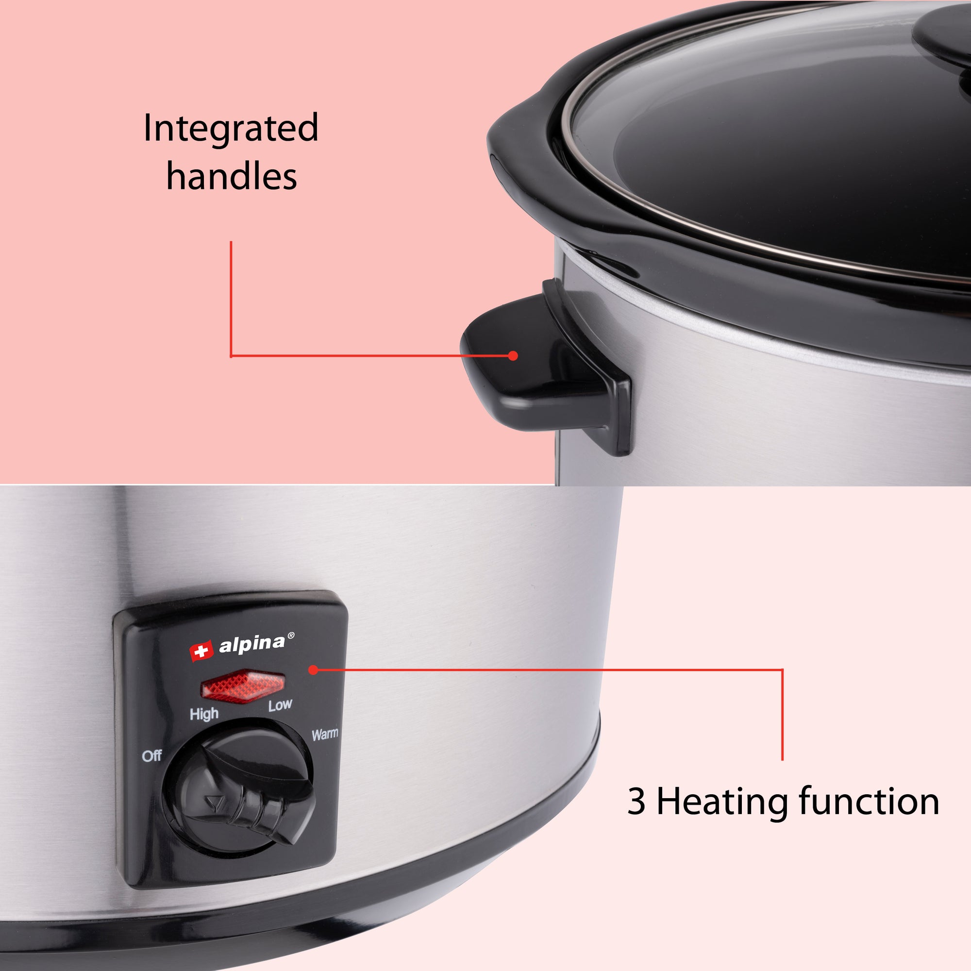 ALPINA SLOWCOOKER 3,5L 240W - Tuincentrum Lopik