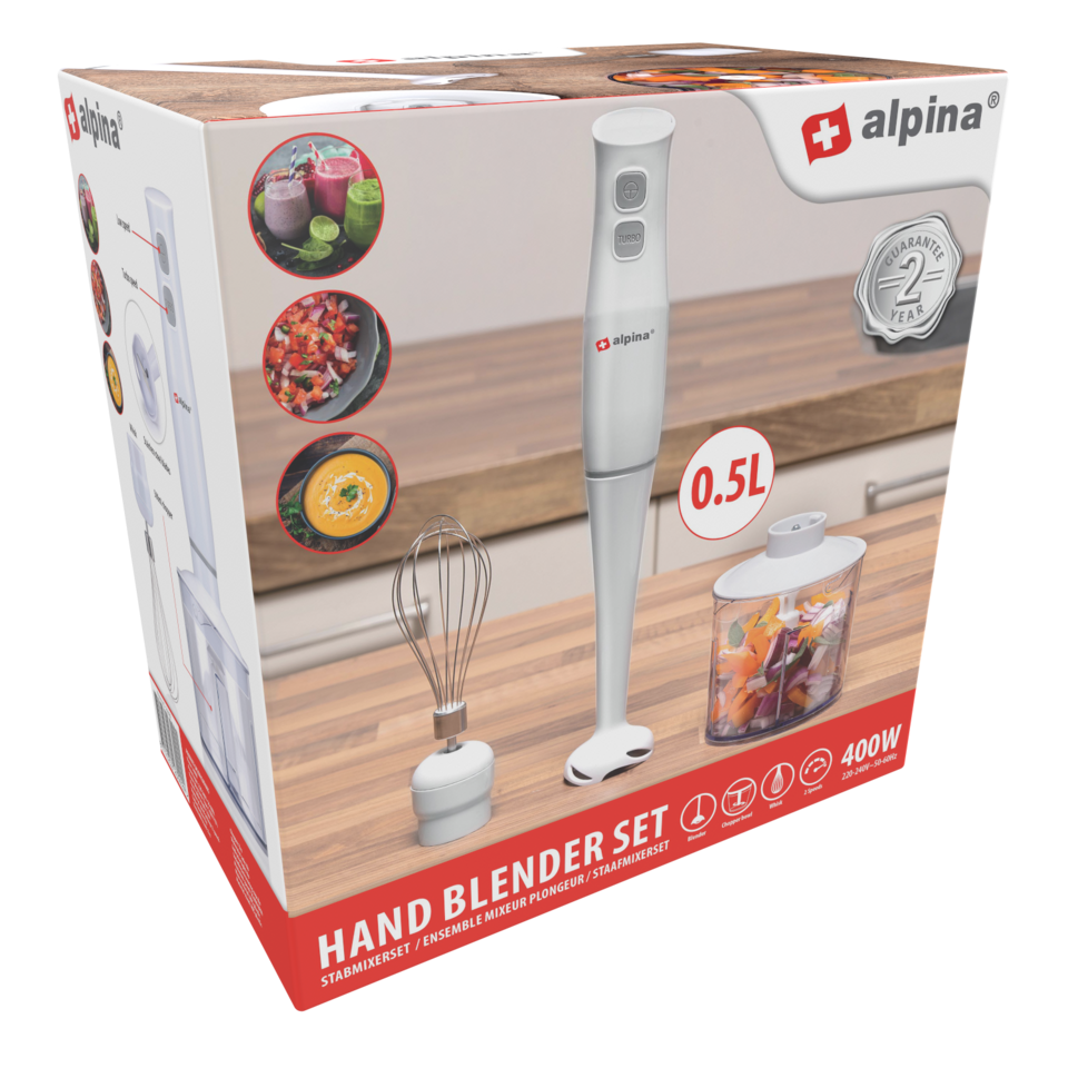 ALPINA HANDBLENDER SET 230V 400W - Tuincentrum Lopik