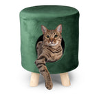 MAXXPRO KATTENHUISJE POEF Ø33CM SMARAGDGROEN - Tuincentrum Lopik