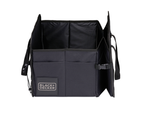 BLACK+DECKER KOFFERBAK ORGANIZER OPVOUWBAAR 59X36X30CM 2 VAKKEN ZWART - Tuincentrum Lopik