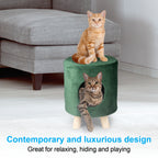 MAXXPRO KATTENHUISJE POEF Ø33CM SMARAGDGROEN - Tuincentrum Lopik