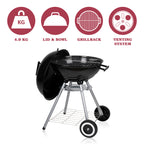 LONE STAR BARBECUE ROND Ø46CM MET DEKSEL ROESTVRIJ STAAL - Tuincentrum Lopik