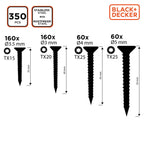 BLACK+DECKER SPAANPLAATSCHROEVEN SET RVS 350 STUKS - Tuincentrum Lopik