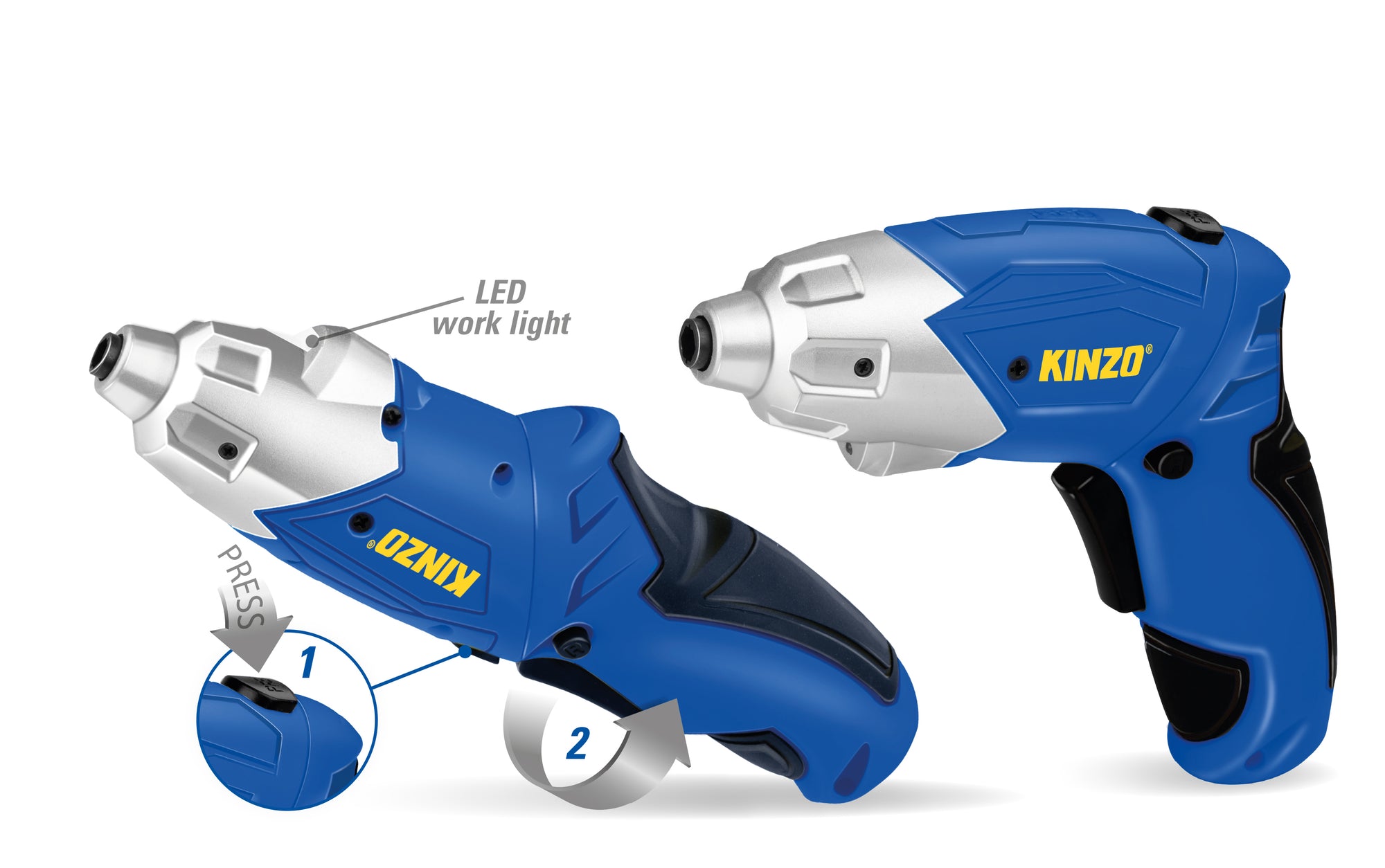 KINZO ACCU SCHROEVENDRAAIER 3.6V MET BITSET - Tuincentrum Lopik