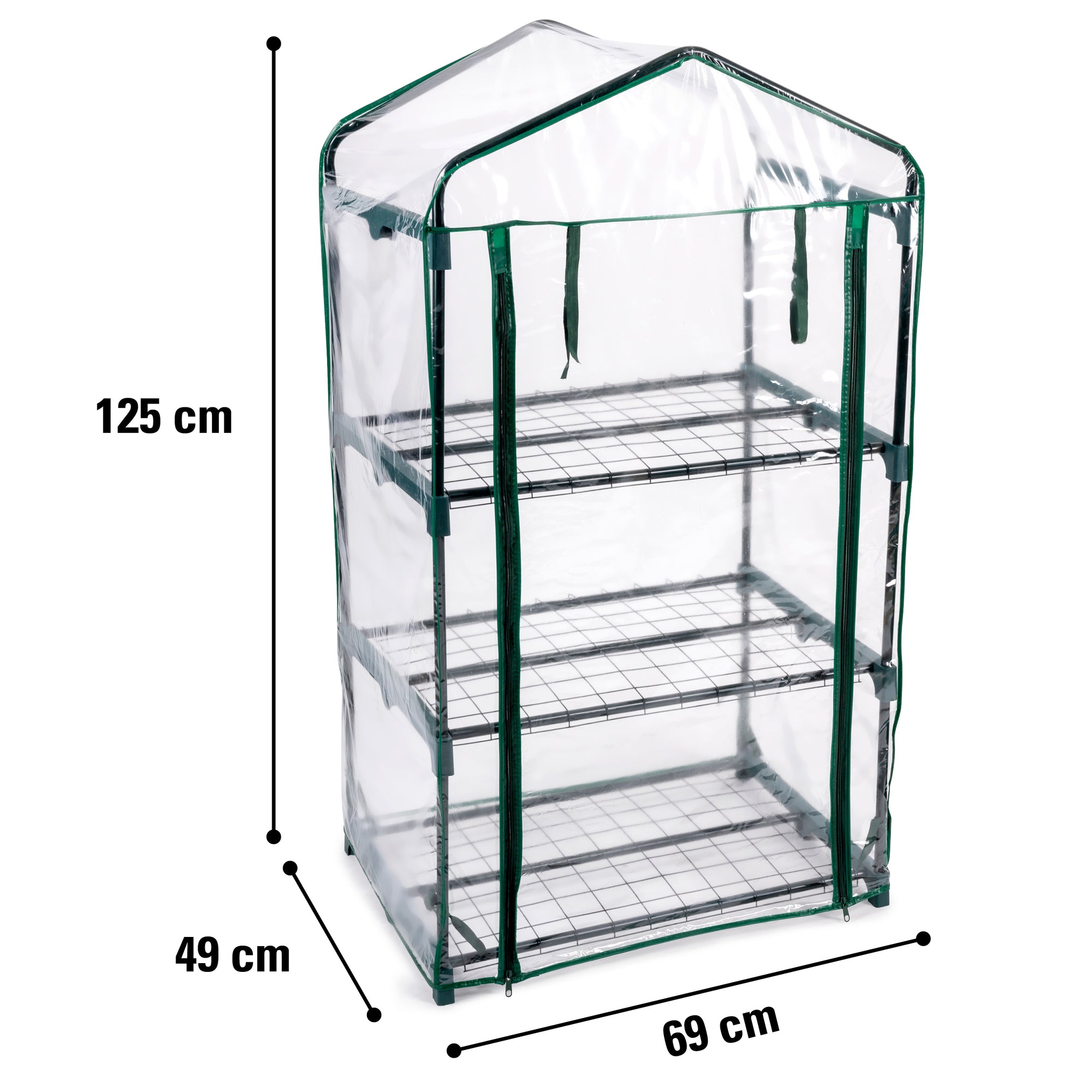 KINZO GREENHOUSE 3L 69X49X125CM - KAS 3 LAGEN - Tuincentrum Lopik