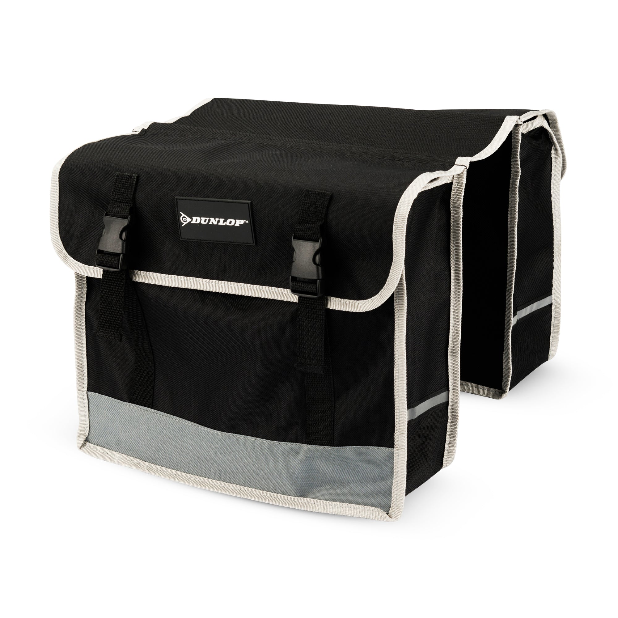 DUNLOP DUBBELE FIETSTAS - 2X 13 LITER - WATERDICHT - ZWART - Tuincentrum Lopik