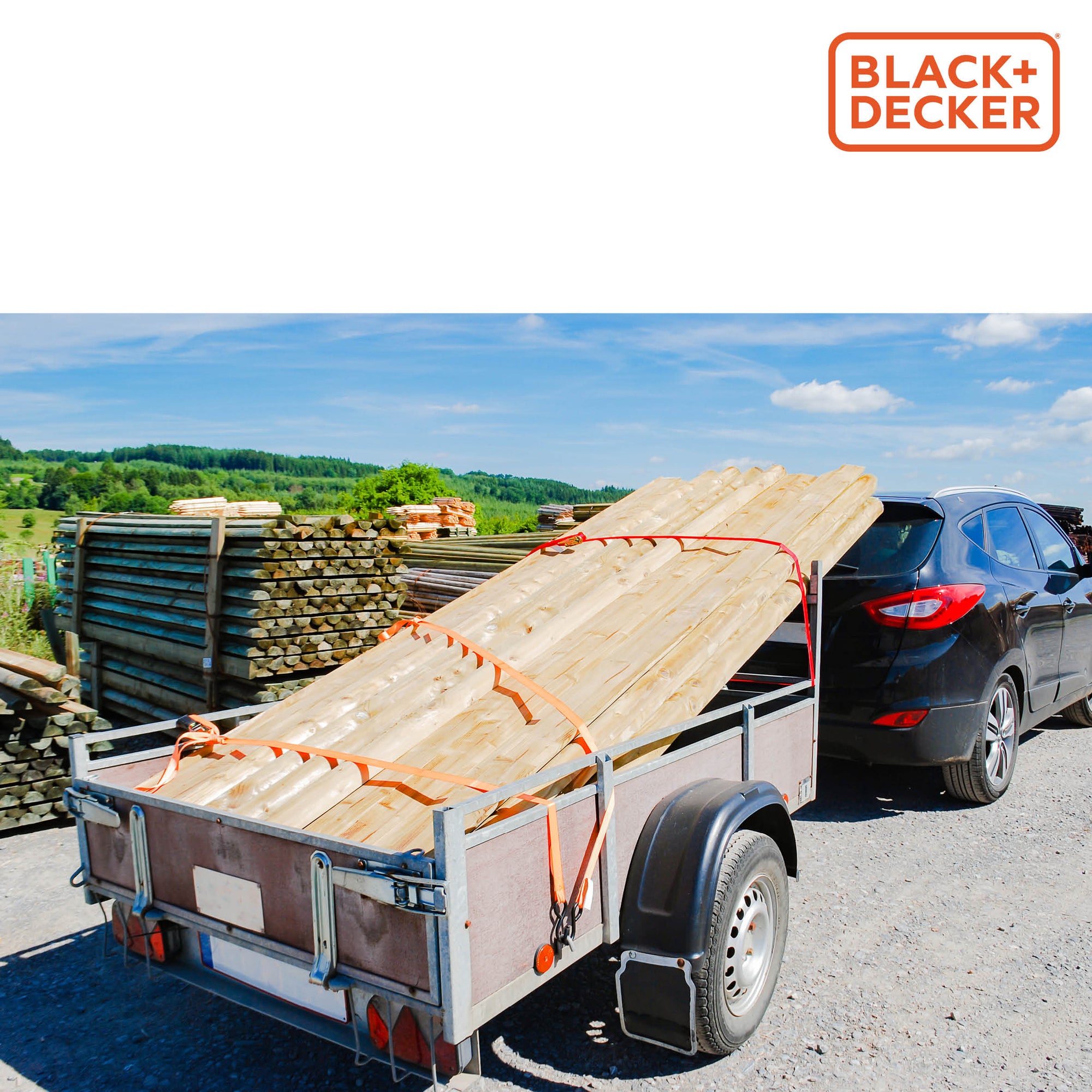 BLACK+DECKER SPANBAND MET RATEL 125KG 5M - Tuincentrum Lopik