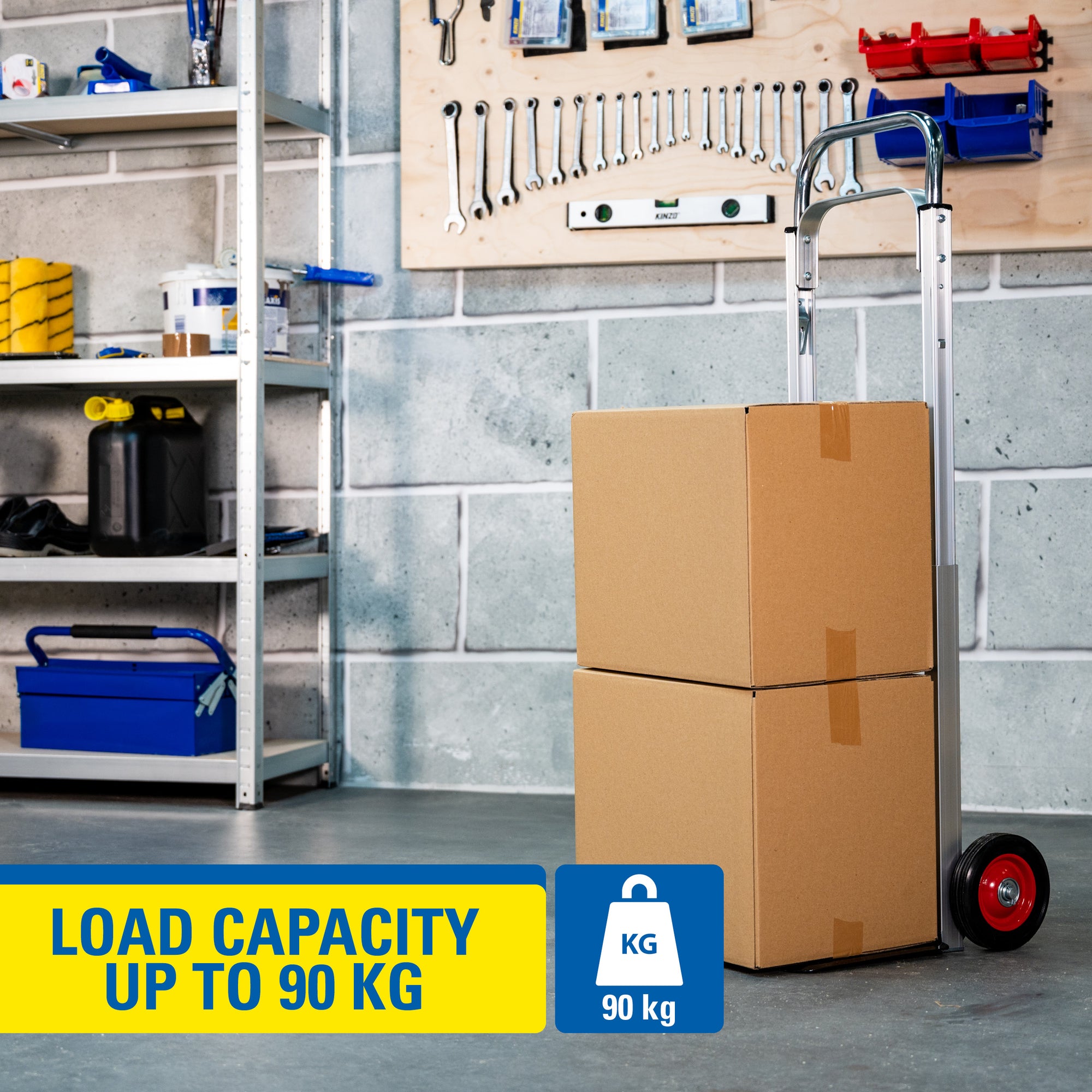 KINZO HAND TRUCK FOLDABLE ALU 90KG - Tuincentrum Lopik