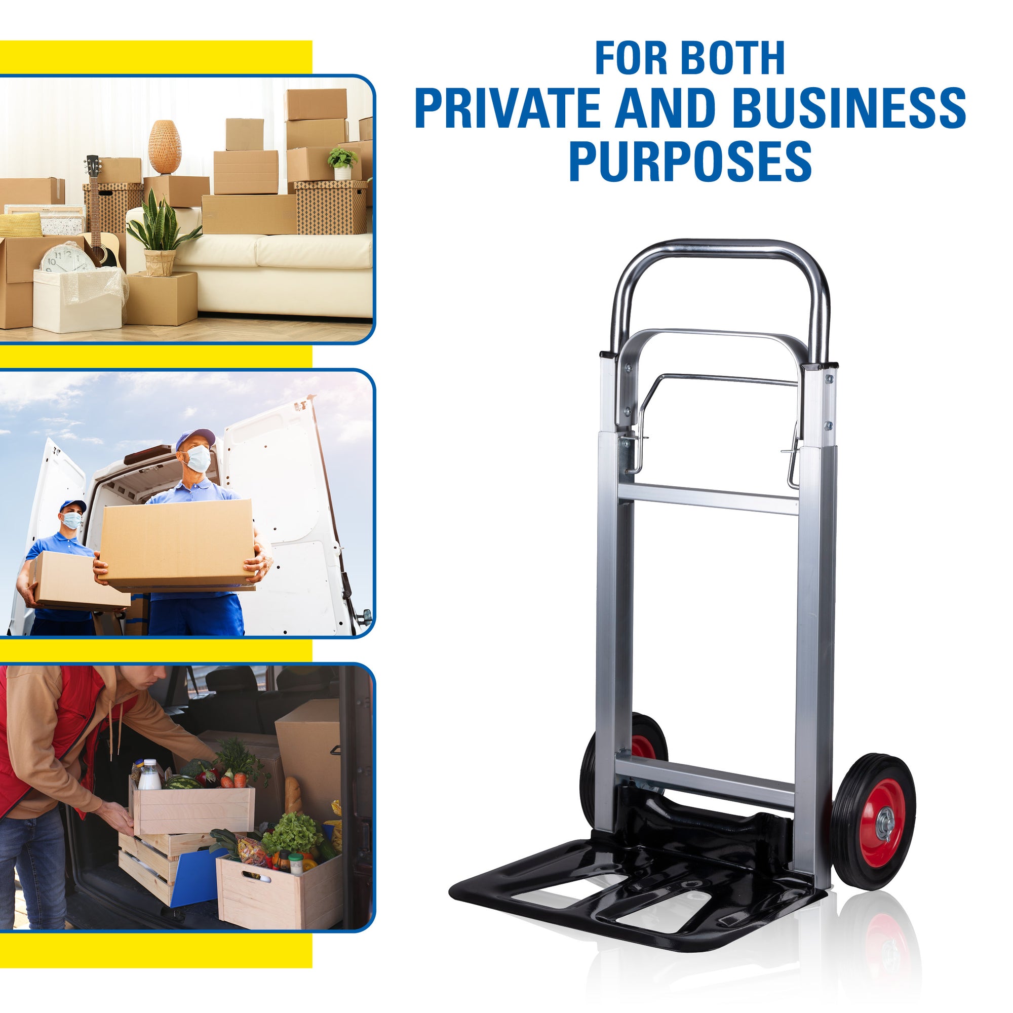 KINZO HAND TRUCK FOLDABLE ALU 90KG - Tuincentrum Lopik