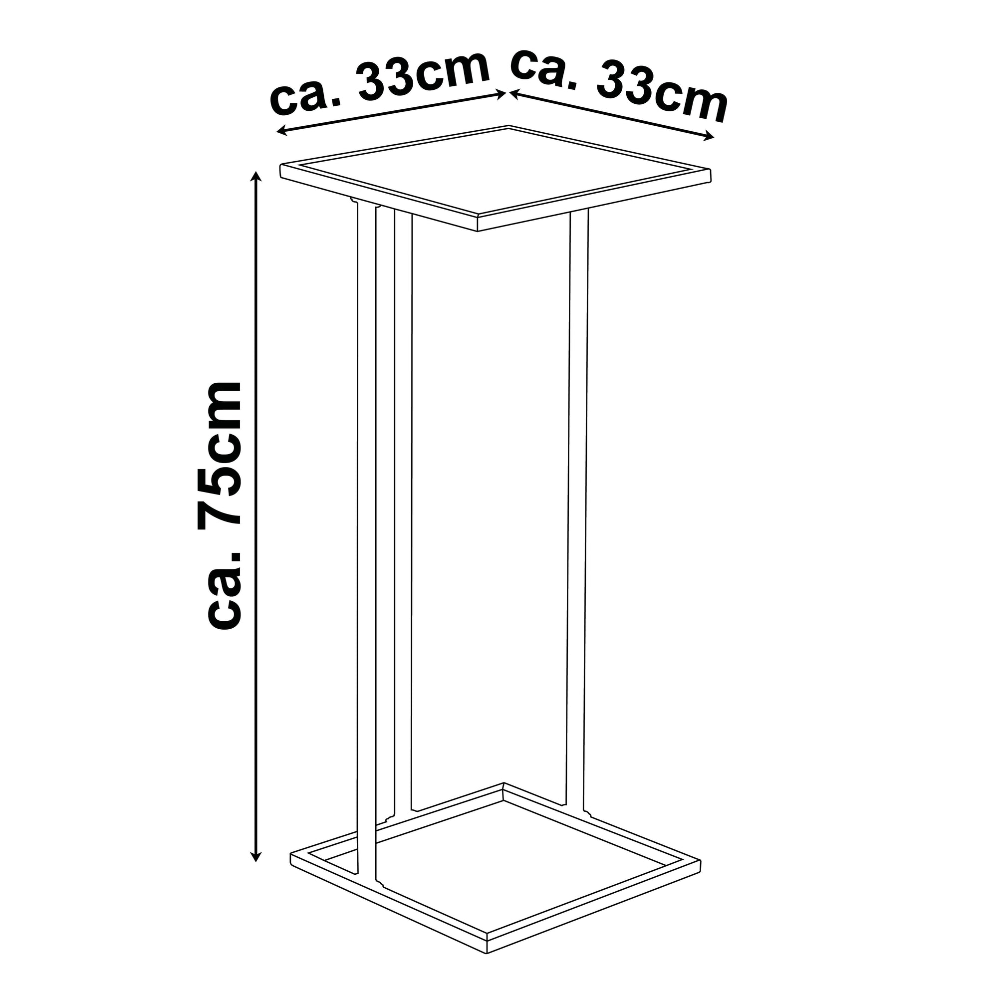 ARTI CASA BIJZETTAFEL INDUSTRIEEL ZWART H75 CM - Tuincentrum Lopik