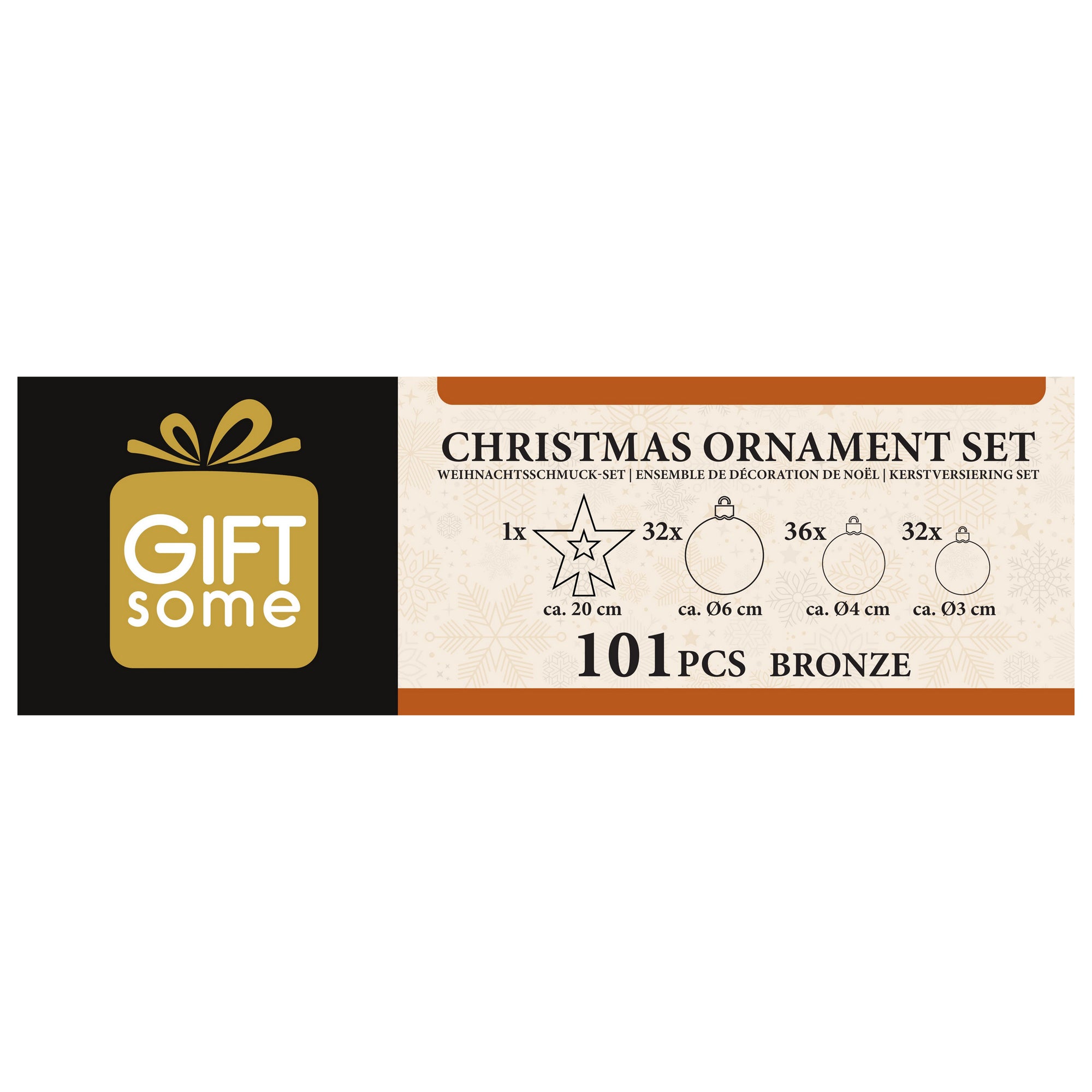 GIFTSOME KERSTBALLEN SET 101 STUKS BRONS - Tuincentrum Lopik