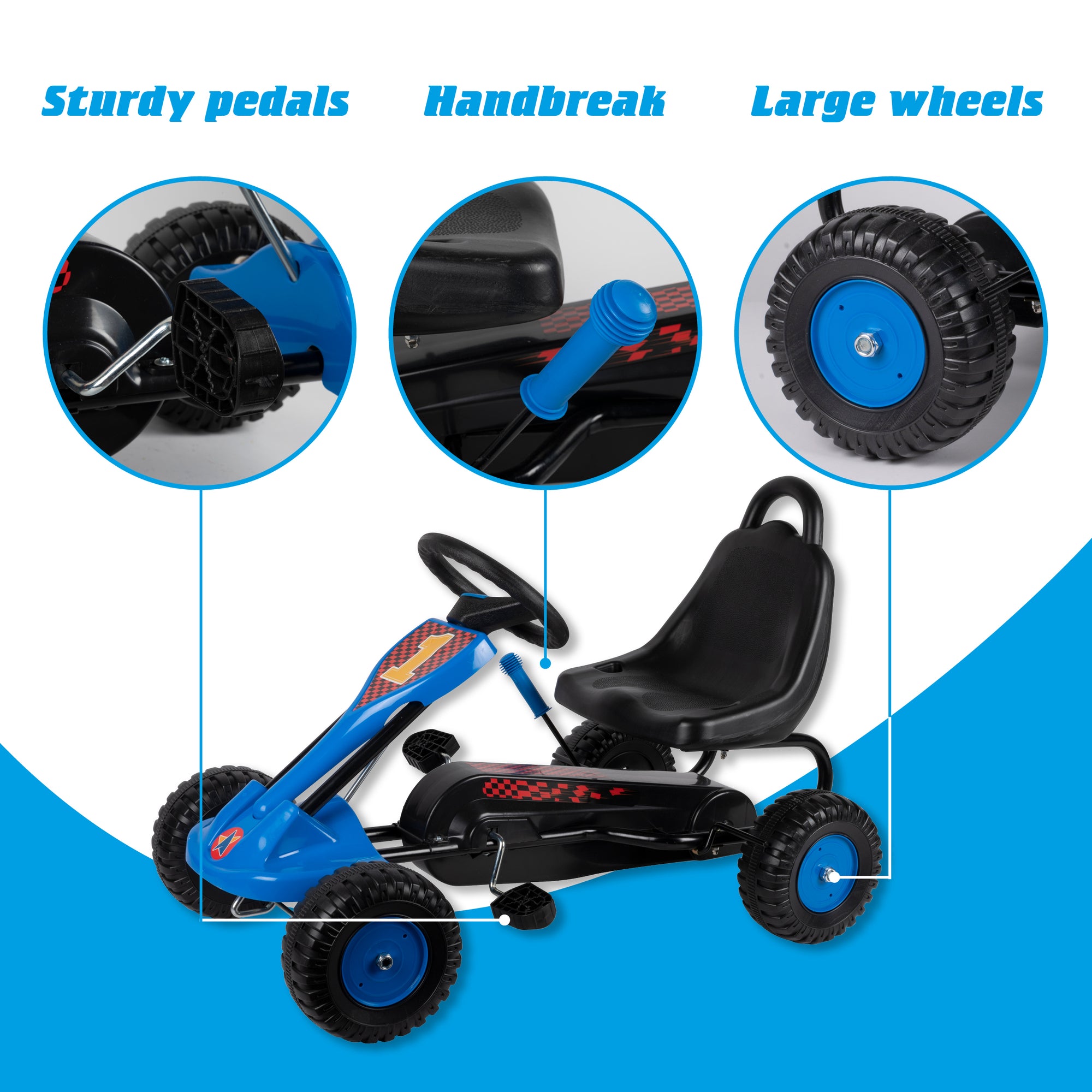 EDDY TOYS GO-KART SKELTER BLAUW 86X51X56CM - Tuincentrum Lopik