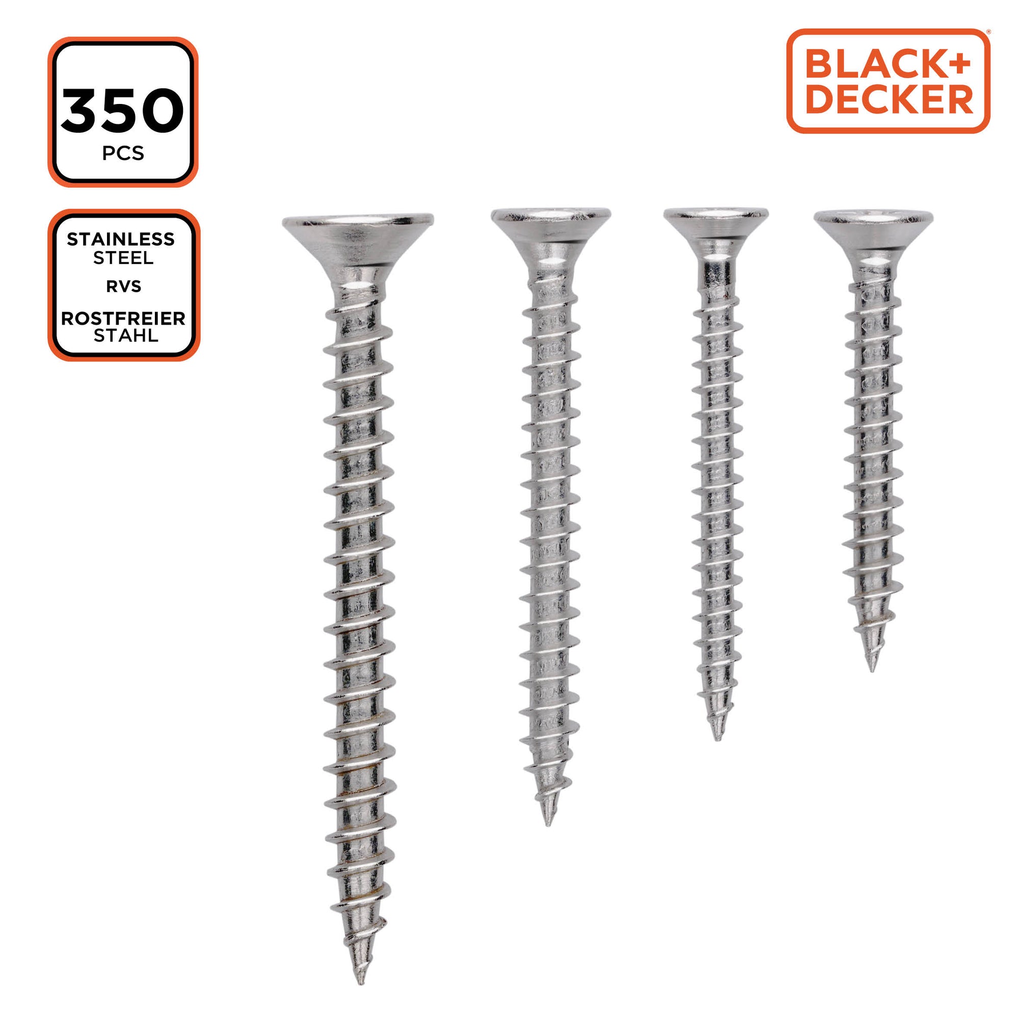 BLACK+DECKER SPAANPLAATSCHROEVEN SET RVS - Tuincentrum Lopik