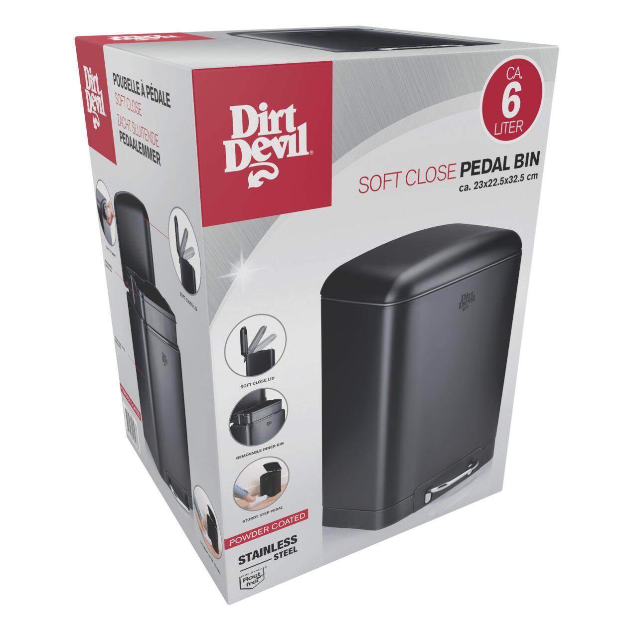Pedal Bin 6L 2Pc Soft Close