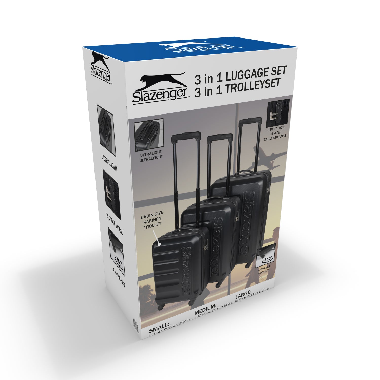 SLAZENGER HARDCASE KOFFERSET 3-DELIG - Tuincentrum Lopik