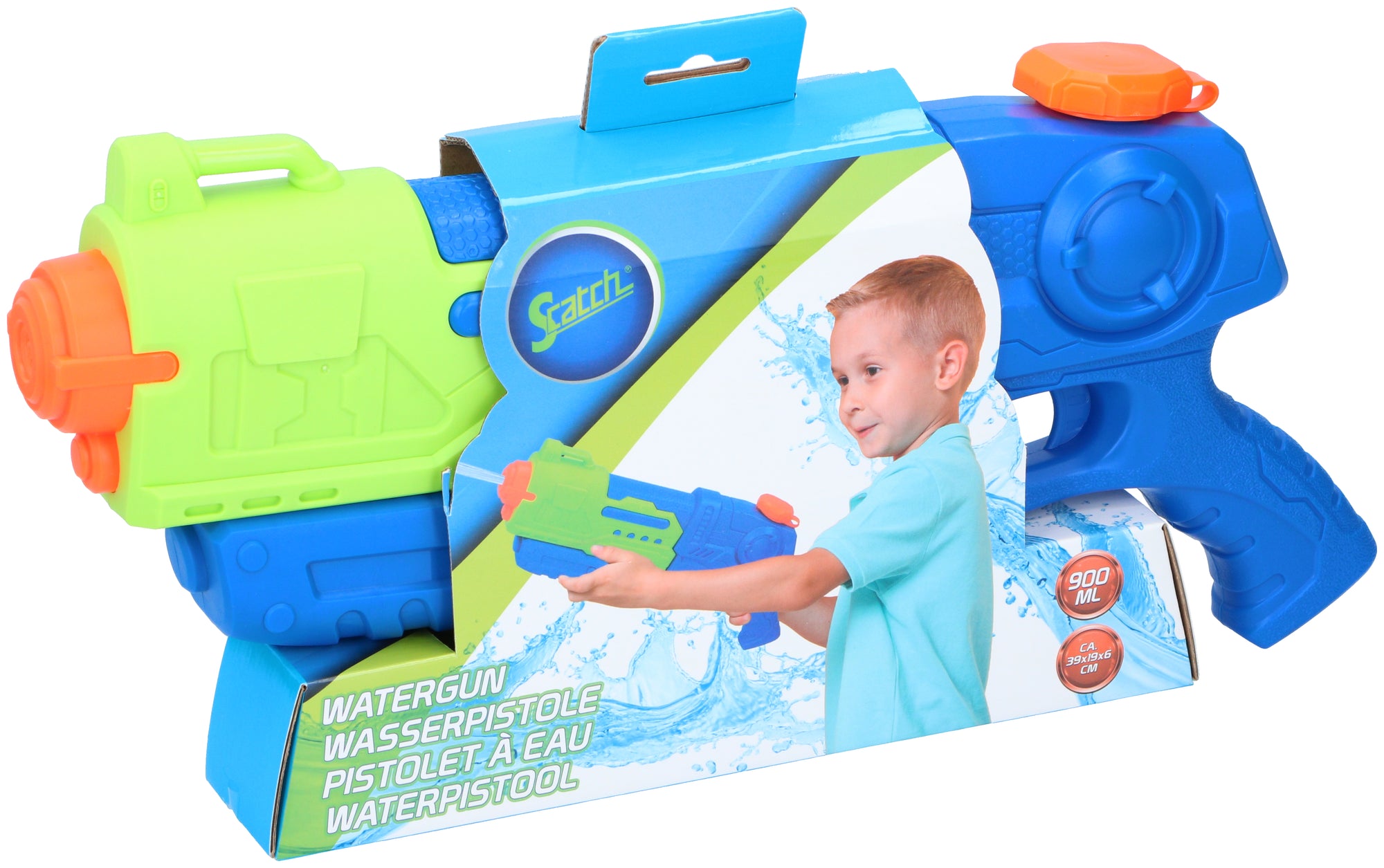 SCATCH WATERPISTOOL MET POMP 900ML GROEN/BLAUW VANAF 3 JAAR - Tuincentrum Lopik