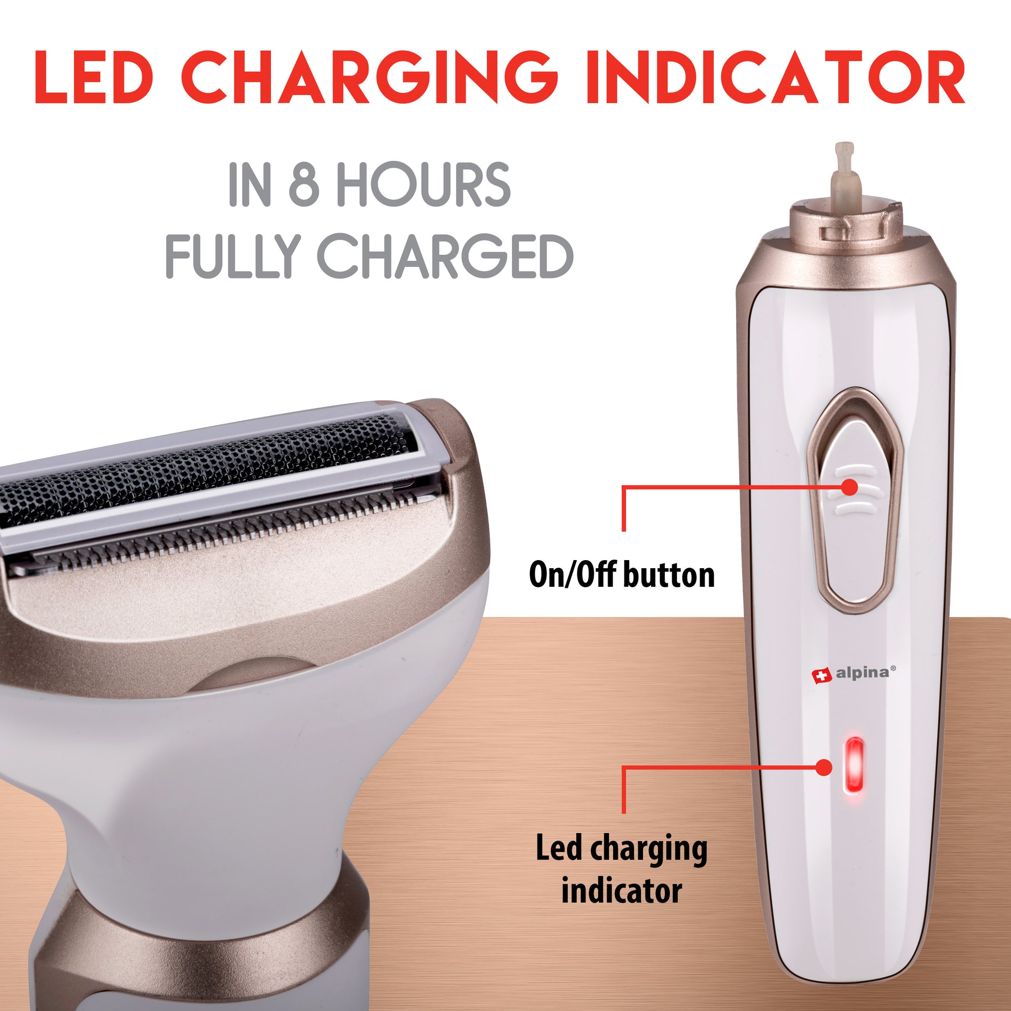 ALPINA LADYSHAVER 4-DELIG 600MAH 3W - Tuincentrum Lopik