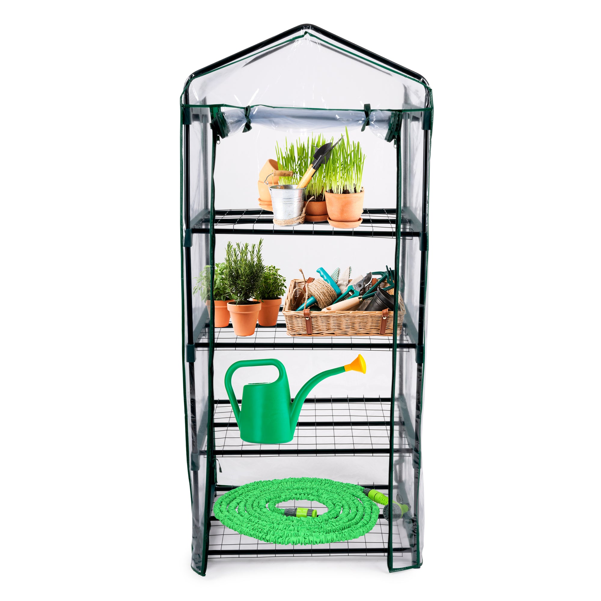 KINZO GREENHOUSE 4L 69X49X160CM - KAS 4 LAGEN - Tuincentrum Lopik