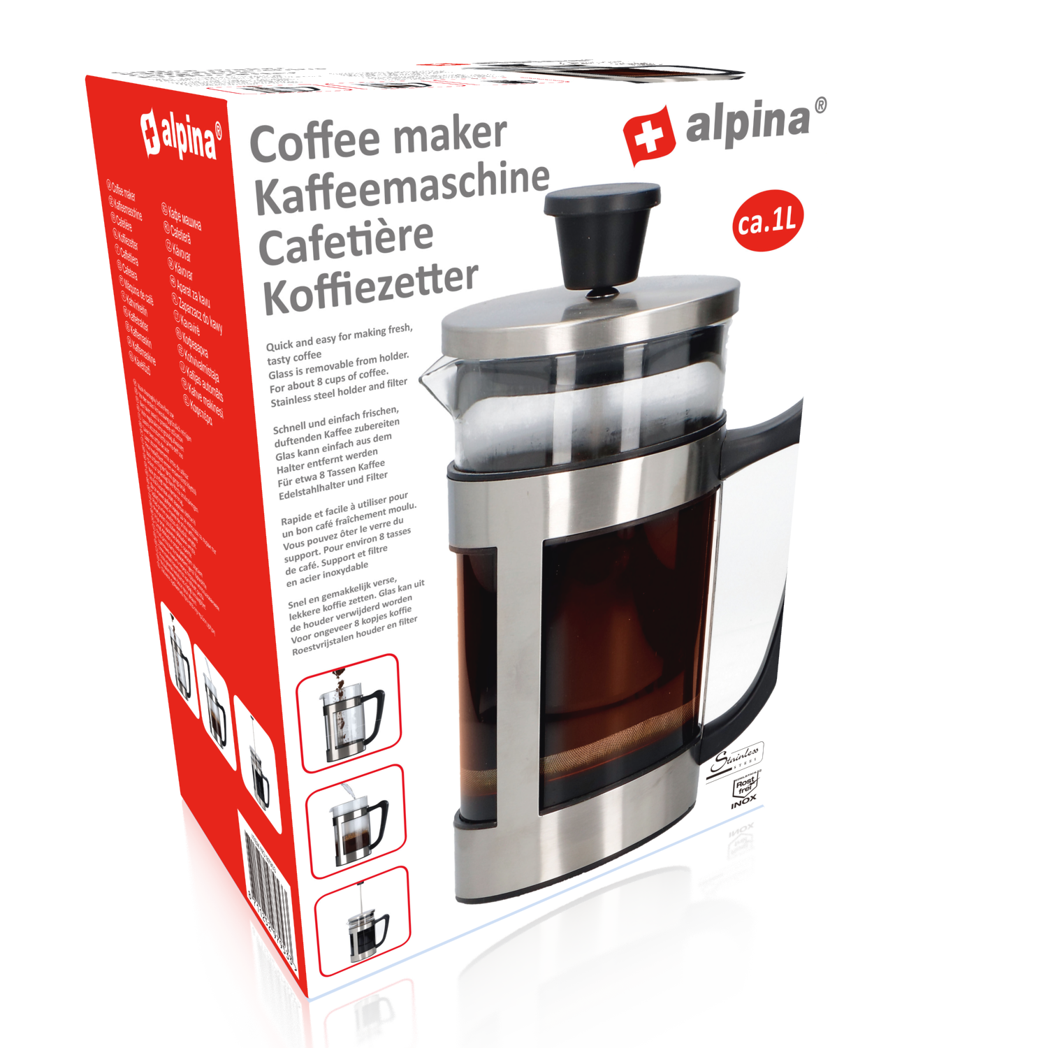 Coffee Maker 1L D10X23Cm