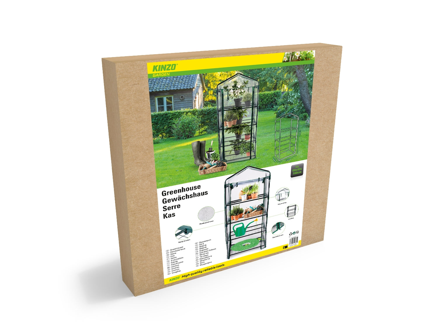 KINZO GREENHOUSE 4L 69X49X160CM - KAS 4 LAGEN - Tuincentrum Lopik