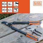BLACK+DECKER SNOEIGEREEDSCHAP SET 2-DELIG BYPASS TAKKENSCHAAR + SNOEISCHAAR - Tuincentrum Lopik