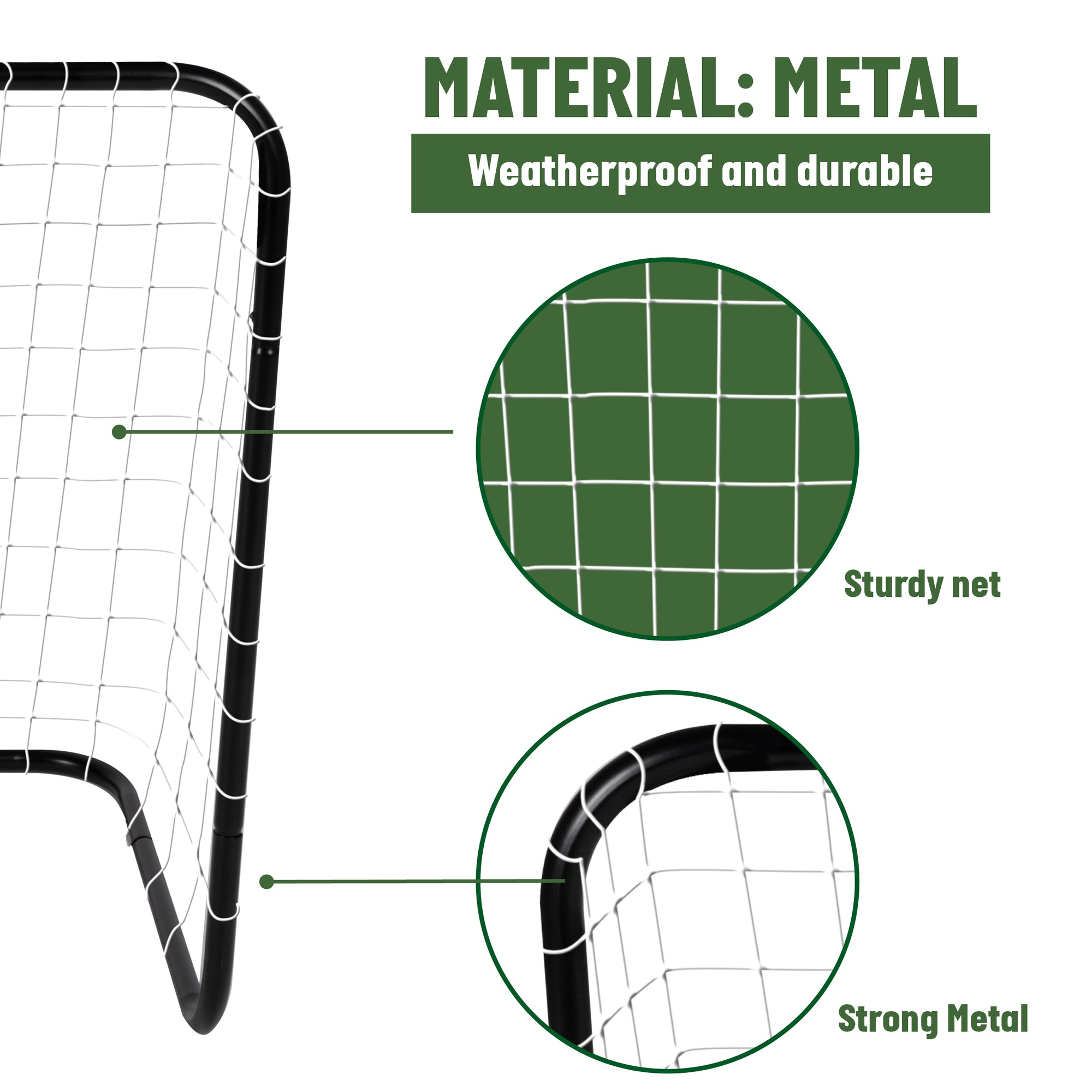 UMBRO VOETBALDOELTJES SET VAN 2 METAAL 78X56X45CM - Tuincentrum Lopik