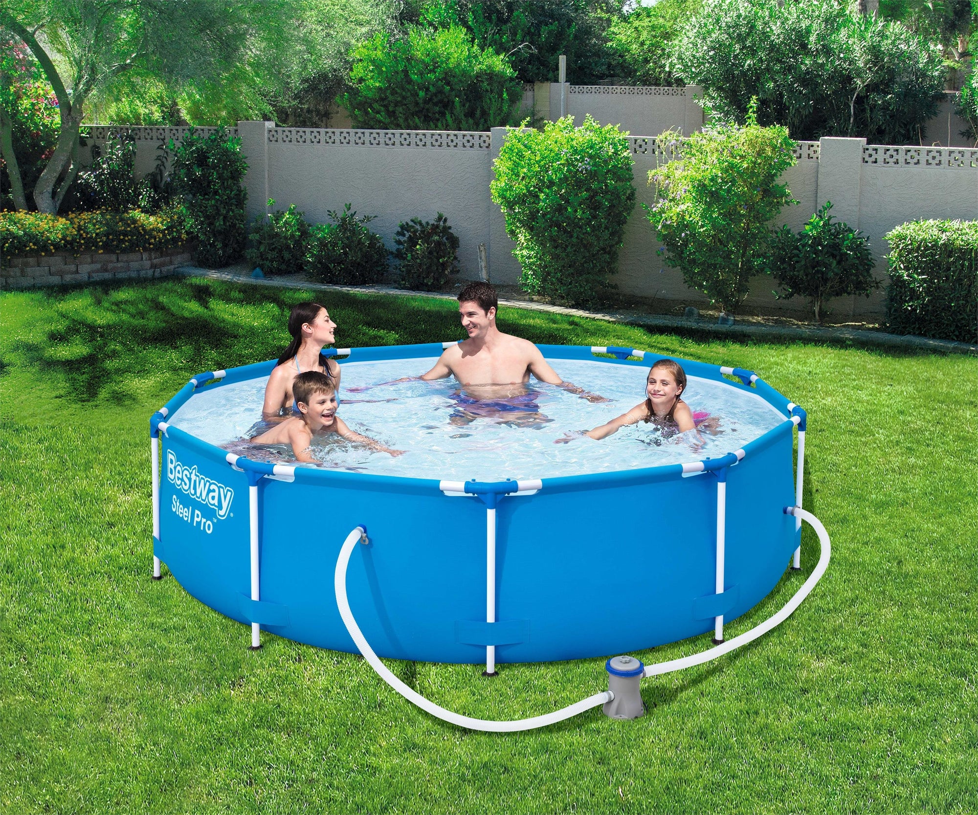 BESTWAY POOL FRAME 305X76CM PVC - FRAME ZWEMBAD MET FILTERPOMP - Tuincentrum Lopik