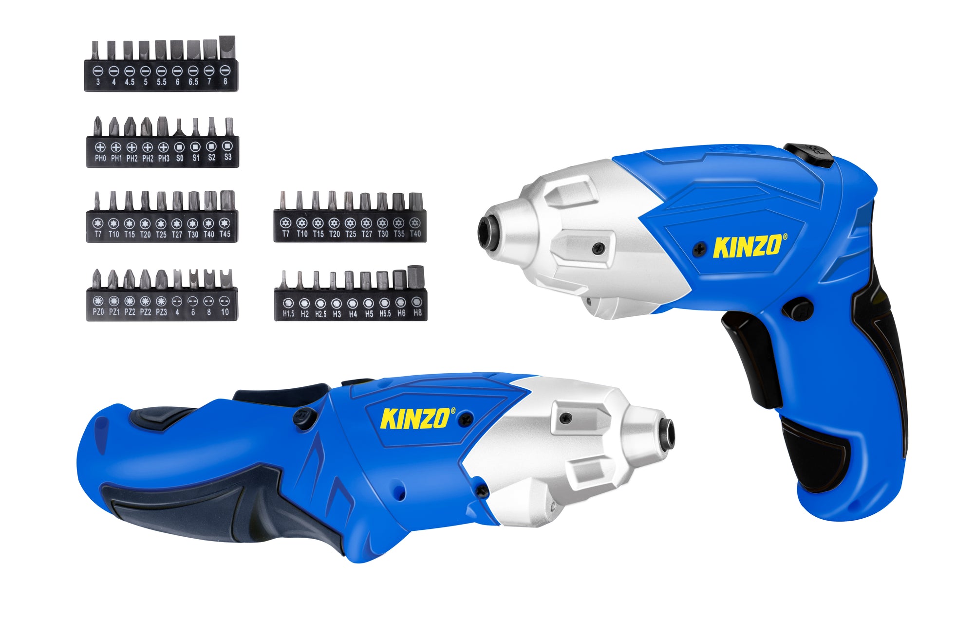 KINZO ACCU SCHROEVENDRAAIER 3.6V MET BITSET - Tuincentrum Lopik