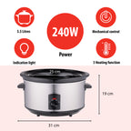 ALPINA SLOWCOOKER 3,5L 240W - Tuincentrum Lopik