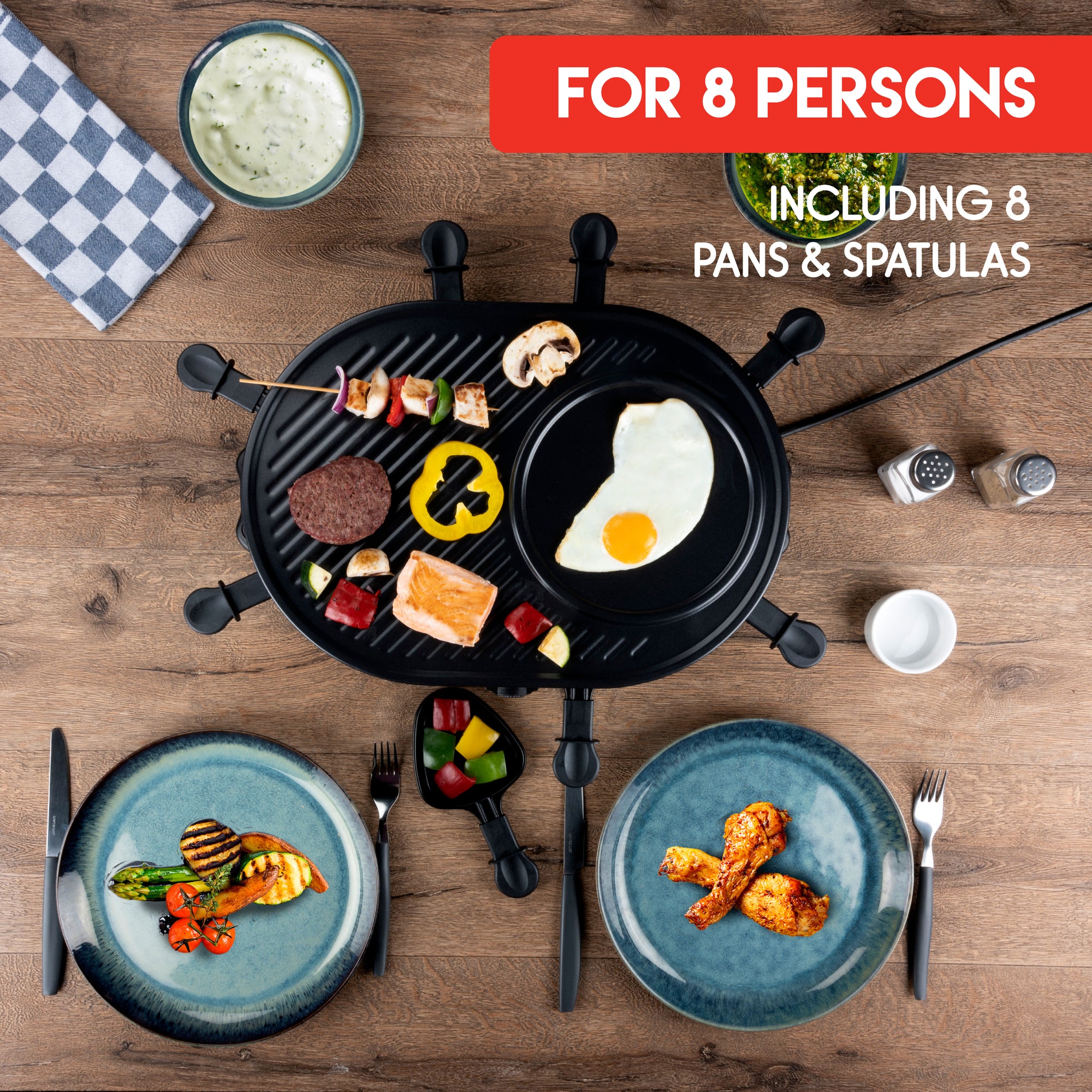 ALPINA RACLETTE GRILL GOURMET 8 PERSONEN - Tuincentrum Lopik