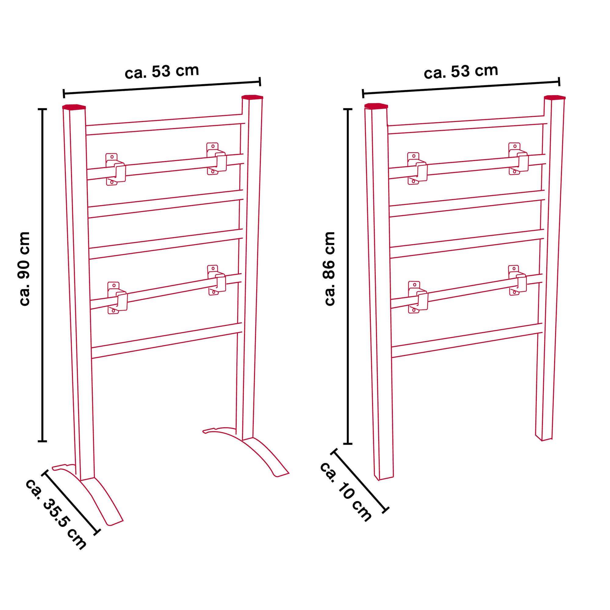 DIRT DEVIL DRYING RACK TOWEL 230V 6 BARS - Tuincentrum Lopik