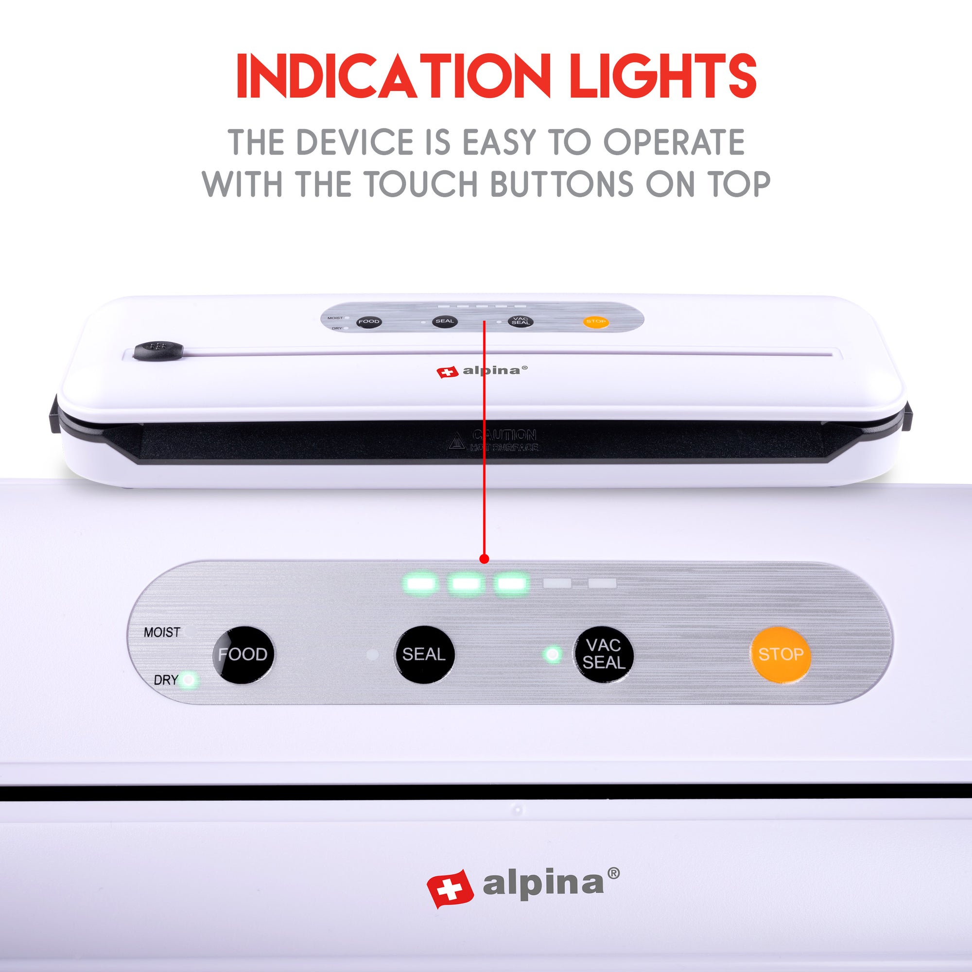 ALPINA VACUÜMSEALER 220-240V 110W - Tuincentrum Lopik