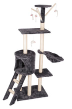 MAXXPRO KATTENTOREN 140X50X35CM 3 NIVEAUS MET SPEELTOUW - Tuincentrum Lopik