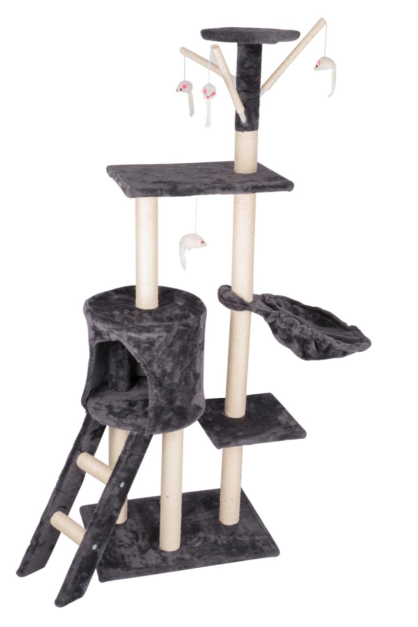MAXXPRO KATTENTOREN 140X50X35CM 3 NIVEAUS MET SPEELTOUW - Tuincentrum Lopik