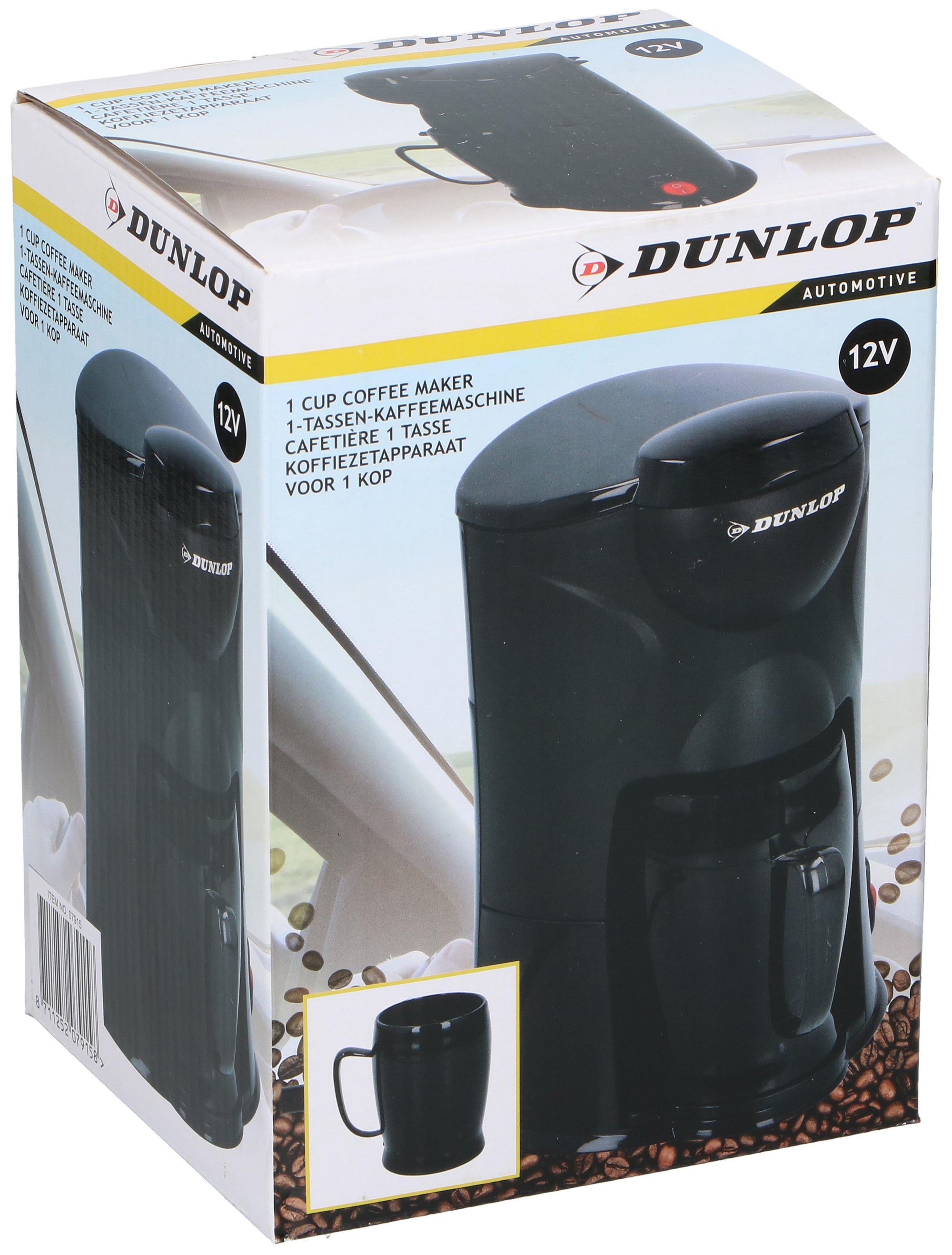 DUNLOP KOFFIEZETAPPARAAT 12V - COMPACTE KOFFIEMAKER VOOR IN DE AUTO - Tuincentrum Lopik