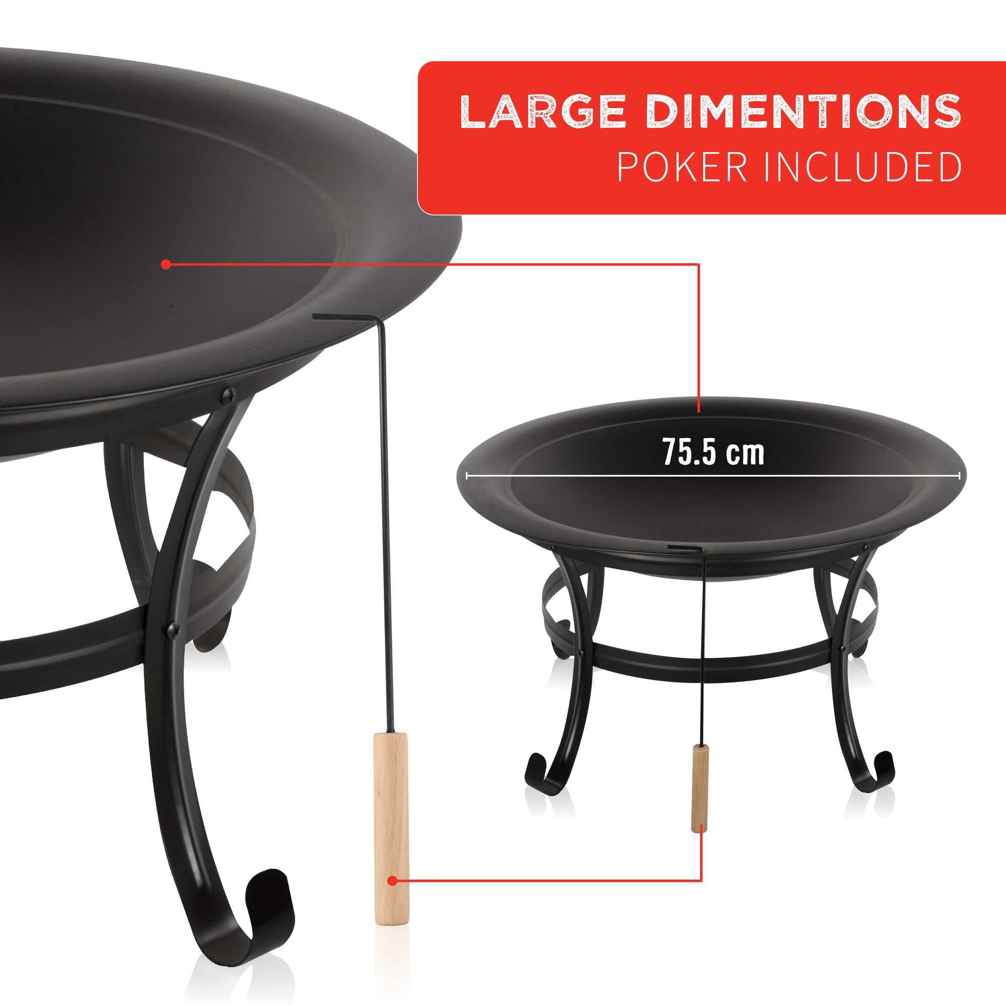 BBQ COLLECTION FIRE BOWL RD75,5X58,5CM ST - Tuincentrum Lopik