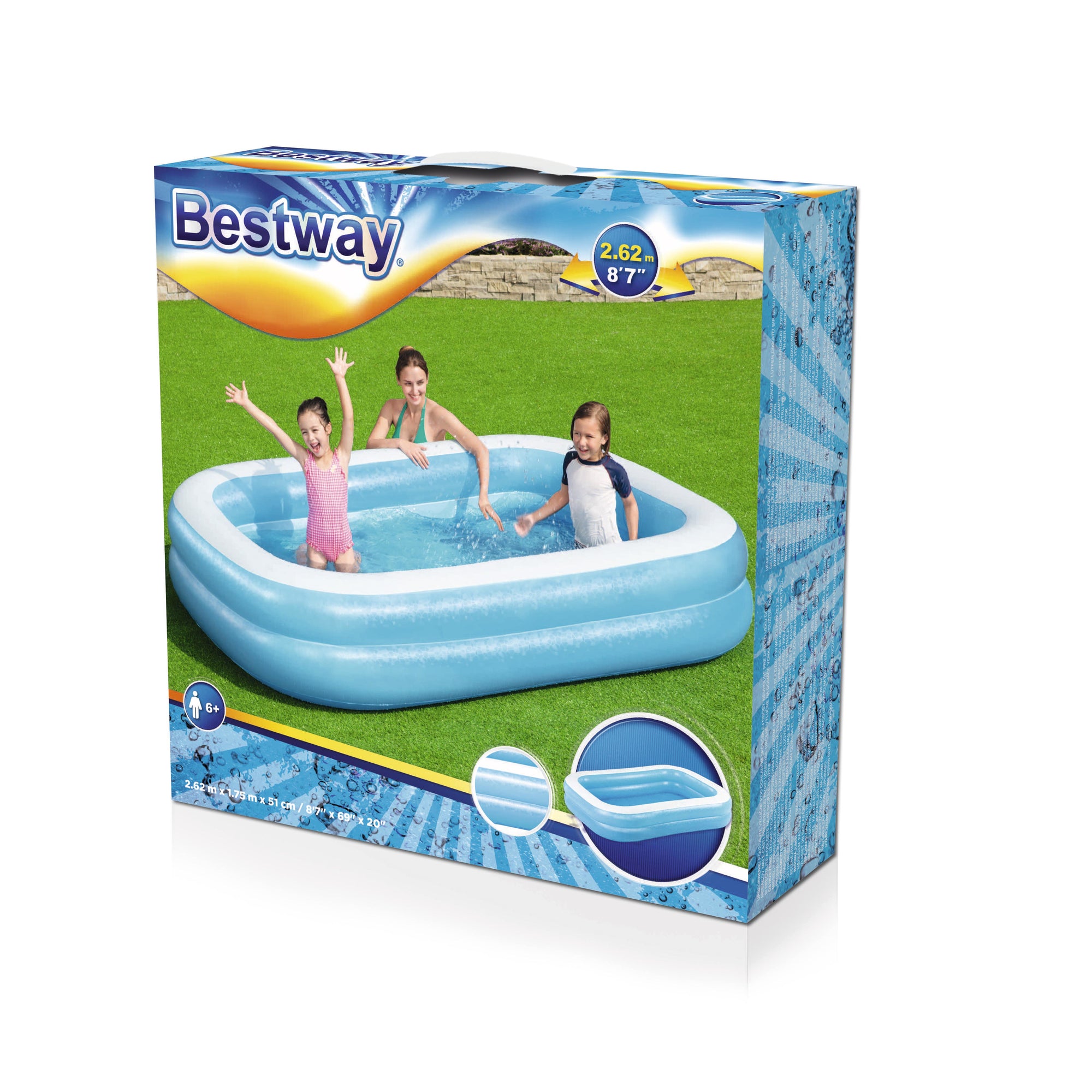 BESTWAY POOL 262X175X51CM 2RING FAMILY - Tuincentrum Lopik